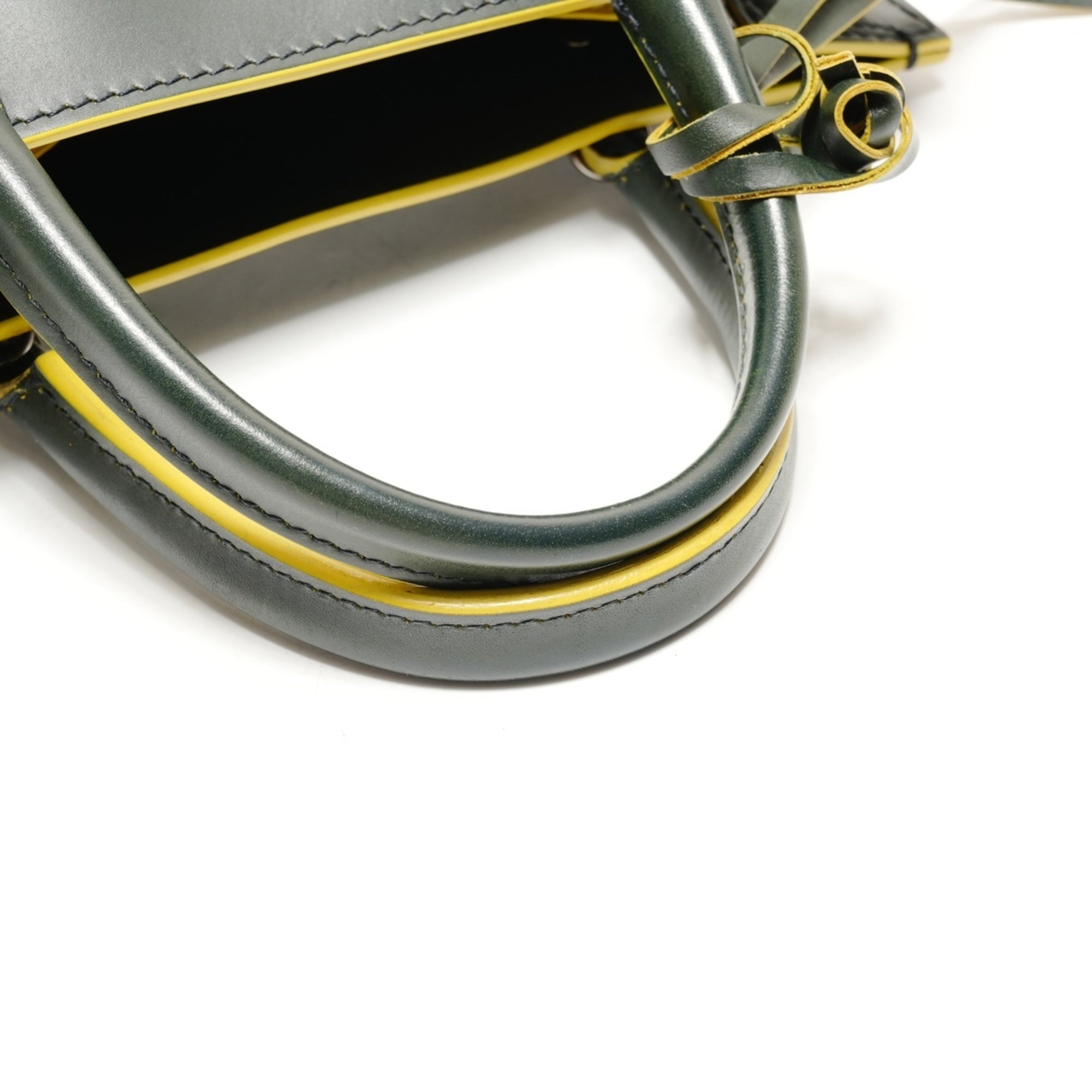 Balenciaga Green Leather Hand
