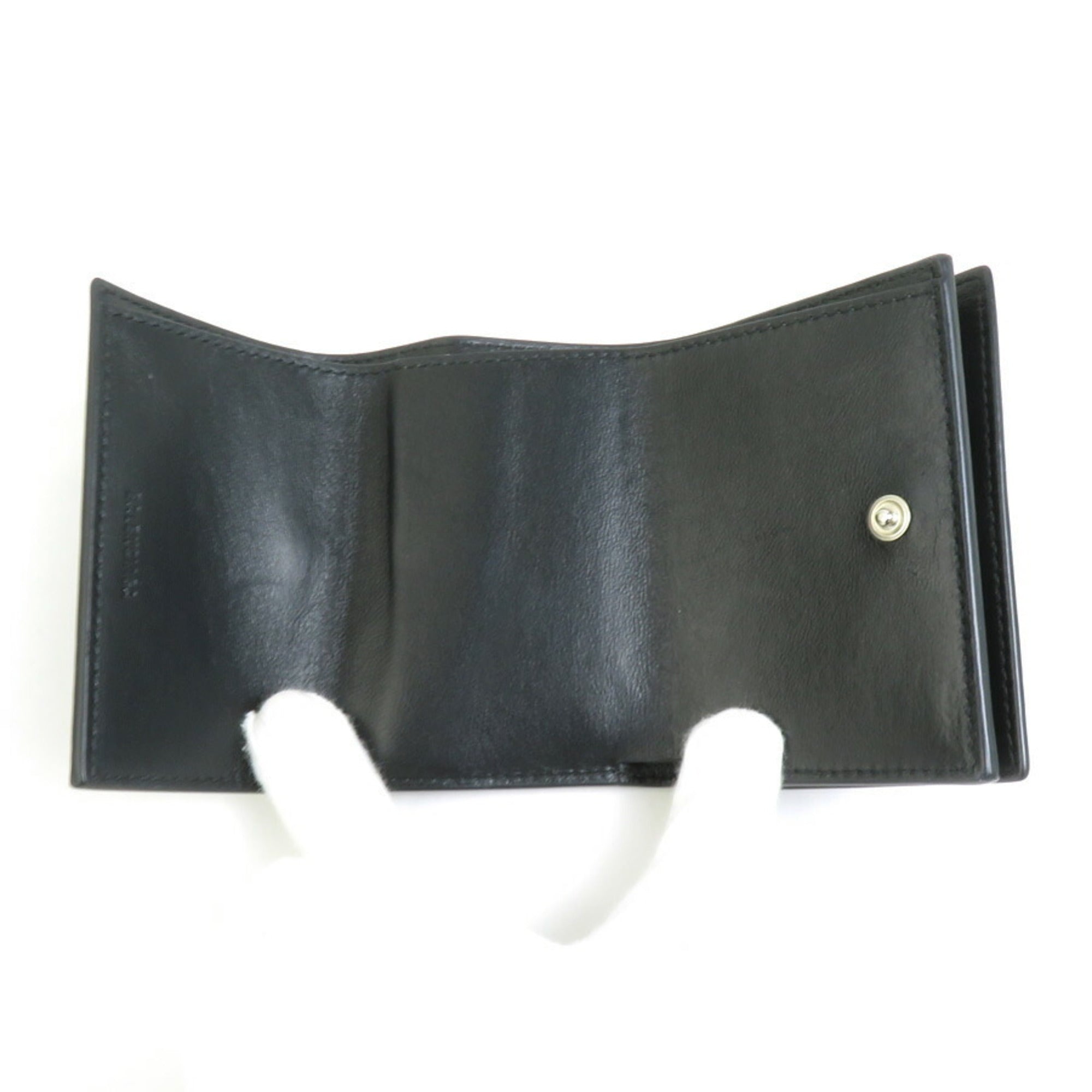 Balenciaga Black Leather Wallet (Tri-Fold)