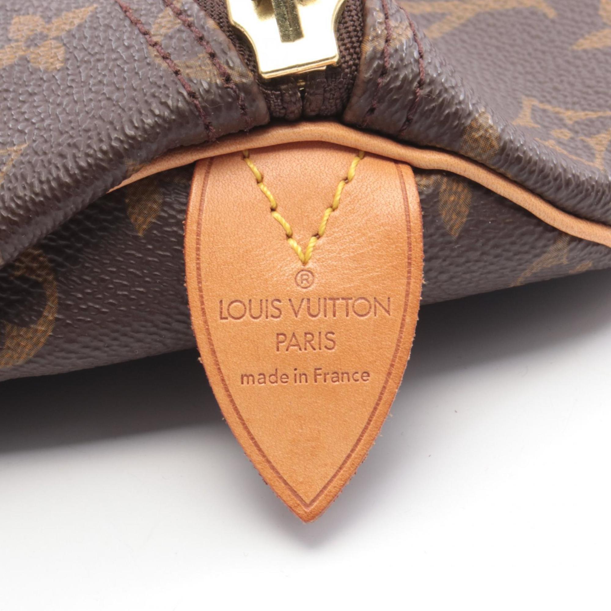 Louis Vuitton Brown Coated Canvas Pvc Monogram Leather Boston Bag