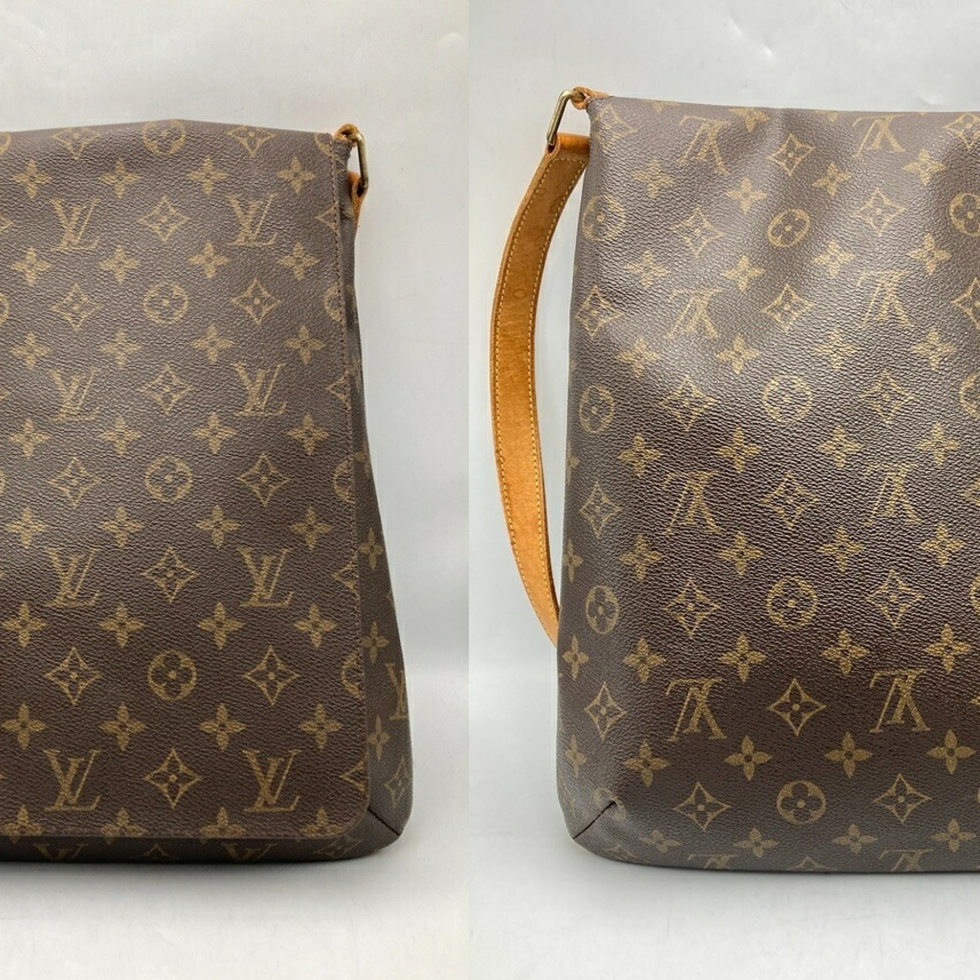 Louis Vuitton Brown Pvc Leather Shoulder Bag