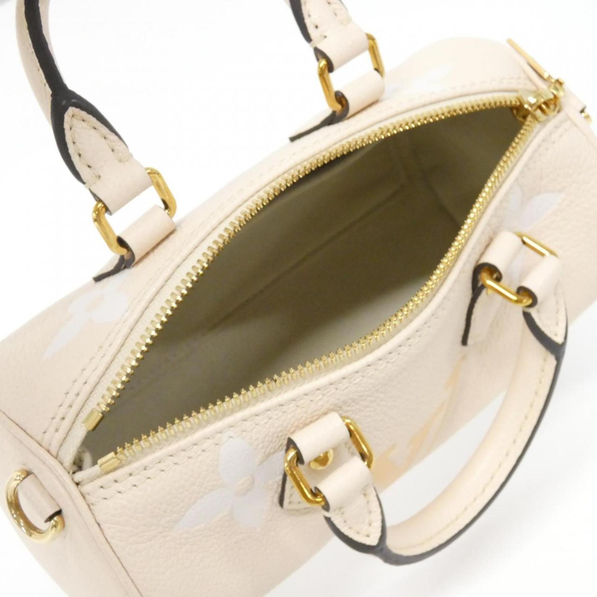 Louis Vuitton Monogram Empreinte Cream Saffron Leather Shoulder Bag