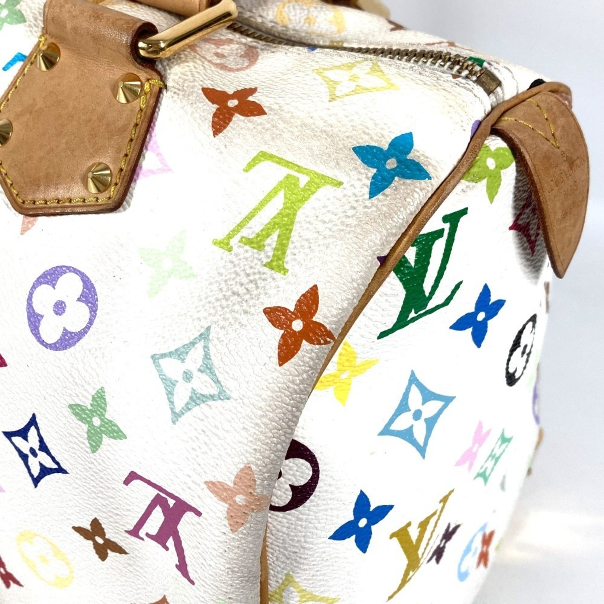 Louis Vuitton Monogram Multicolore Blanc White Monogram Multicolore Boston Bag Handbag