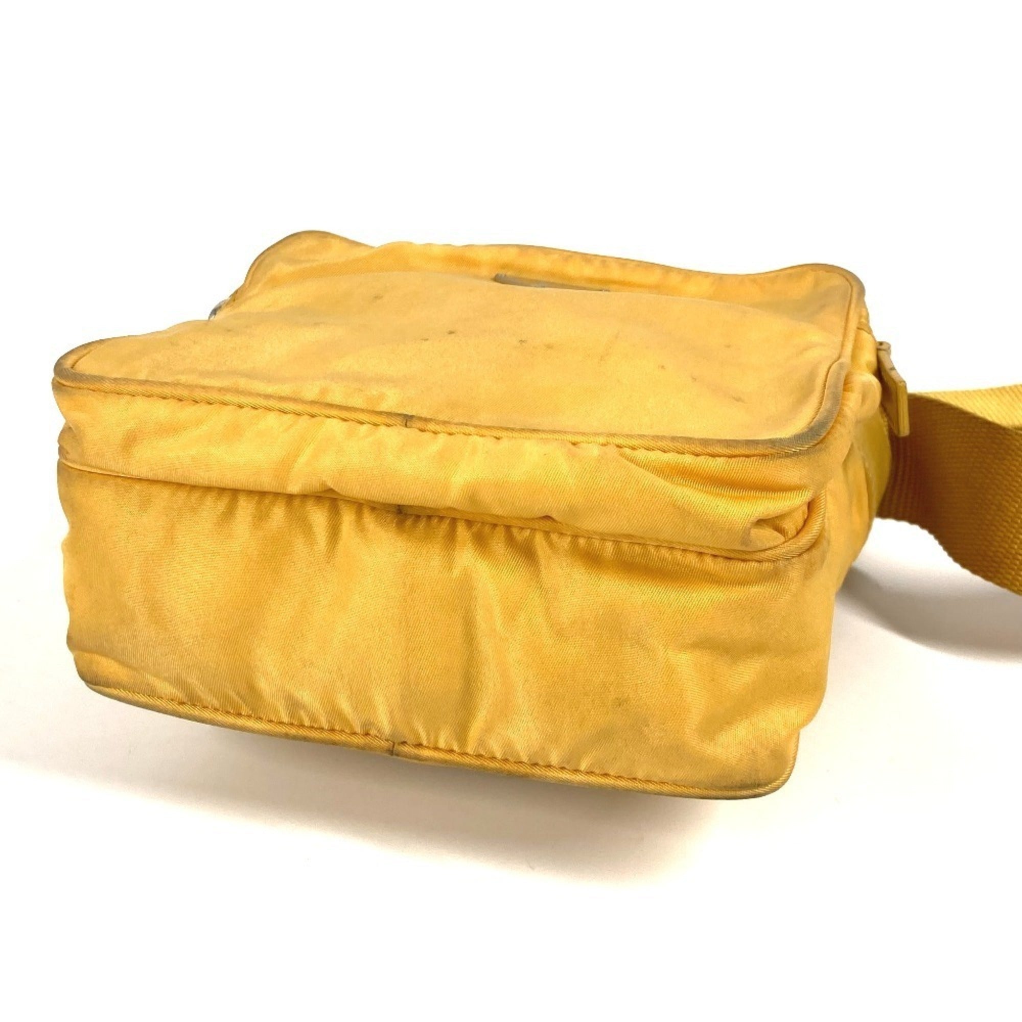 Prada Yellow Nylon Pochette Shoulder Bag