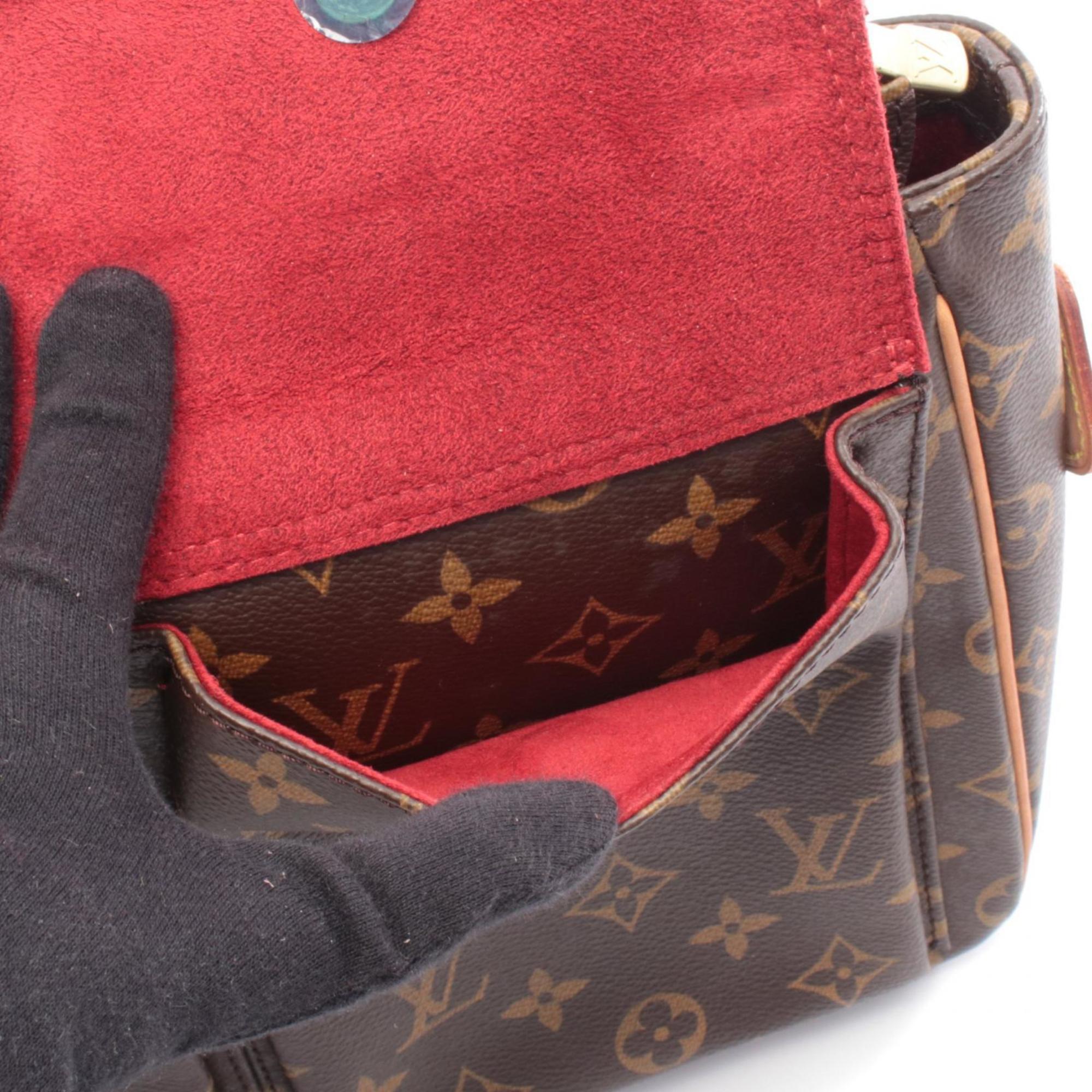 Louis Vuitton Brown Coated Canvas Pvc Monogram Leather Handbag Shoulder Bag