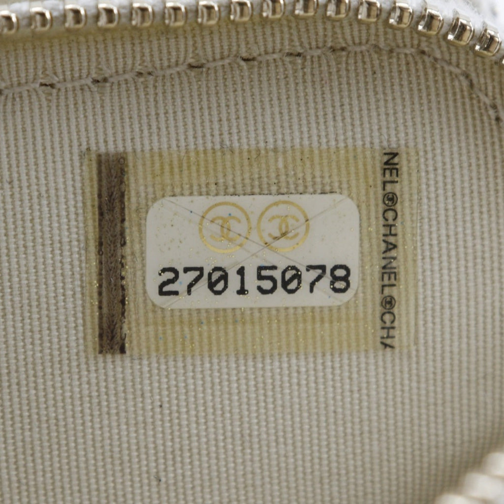 Chanel White Tweed Shoulder Bag