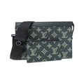 Louis Vuitton Green Leather Pouch Shoulder Bag