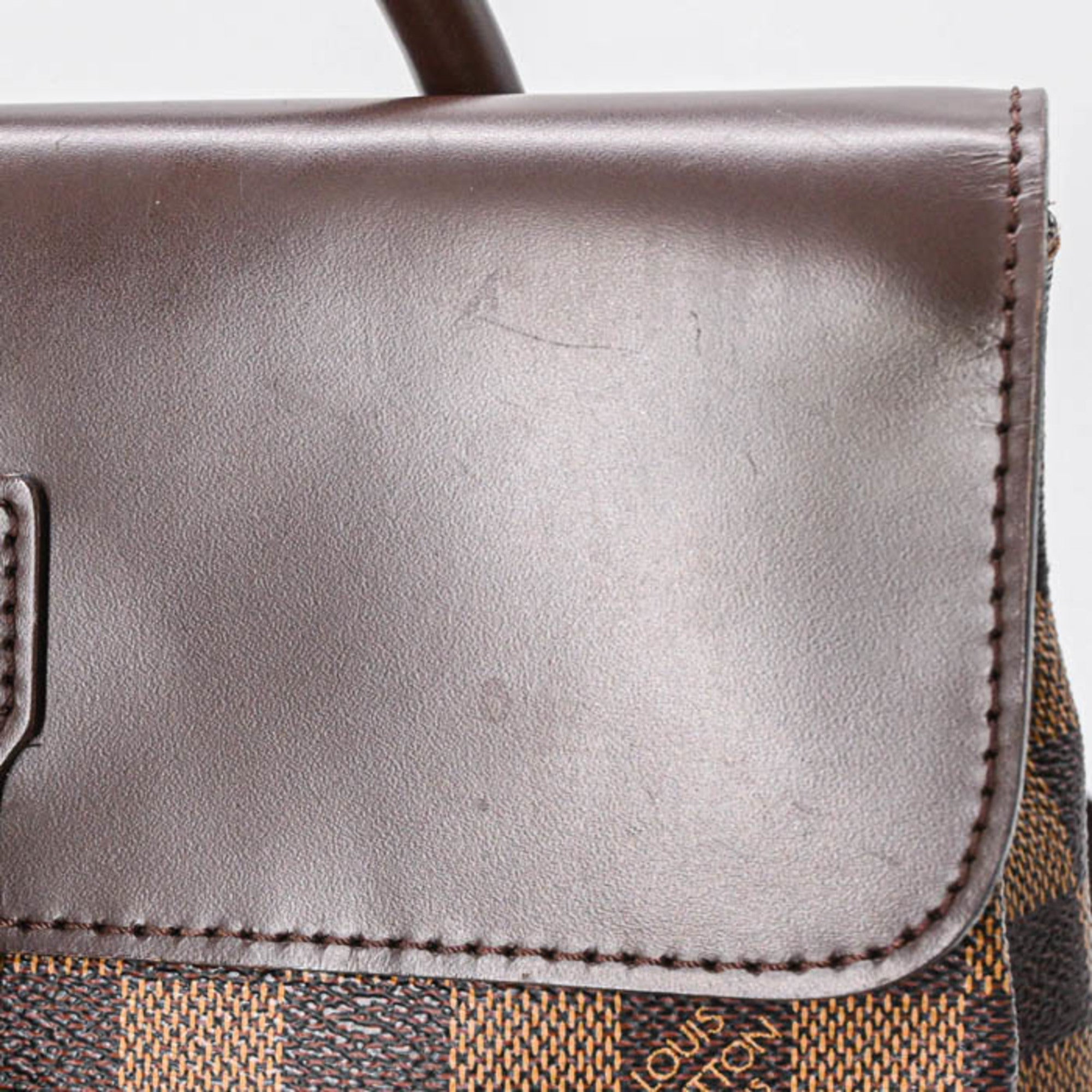 Louis Vuitton Brown Damier Canvas Damier Graphite Leather Backpack