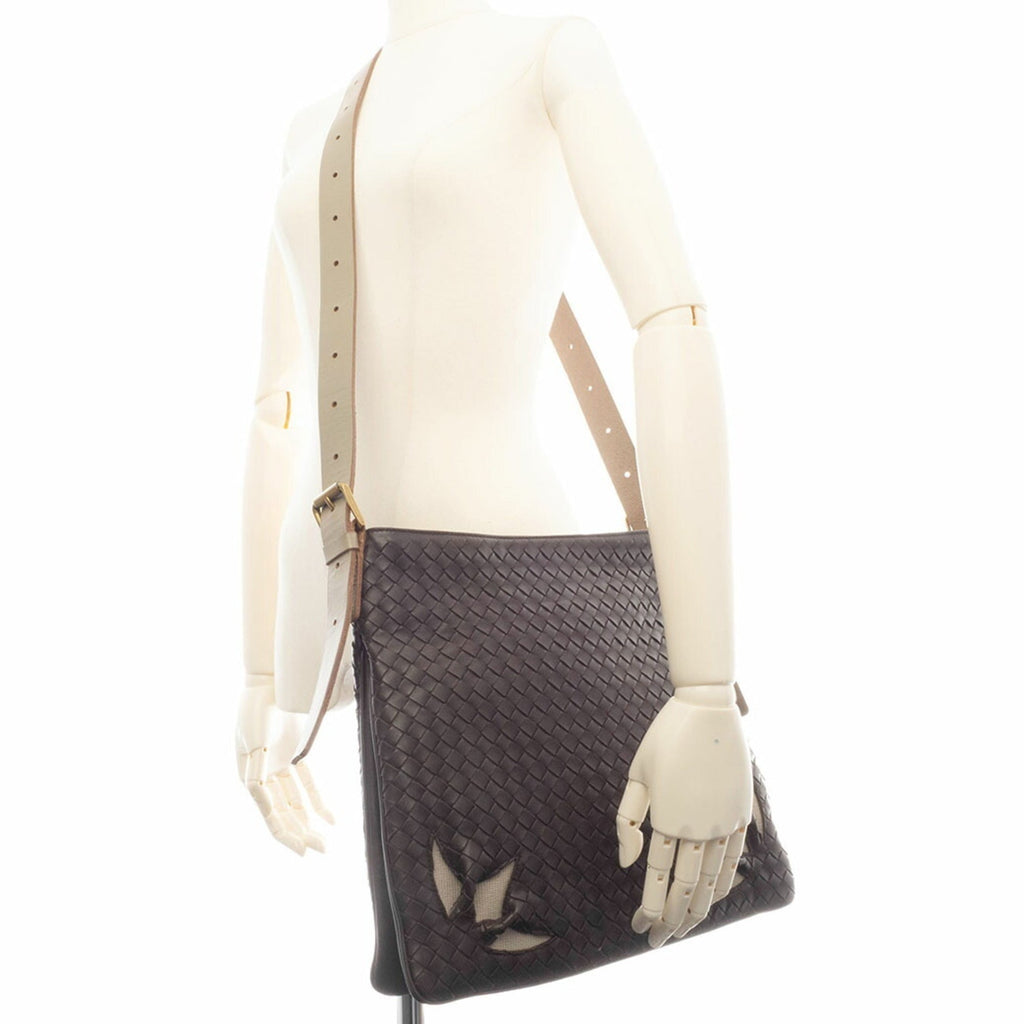 Bottega Veneta Dark Brown Leather Shoulder Bag