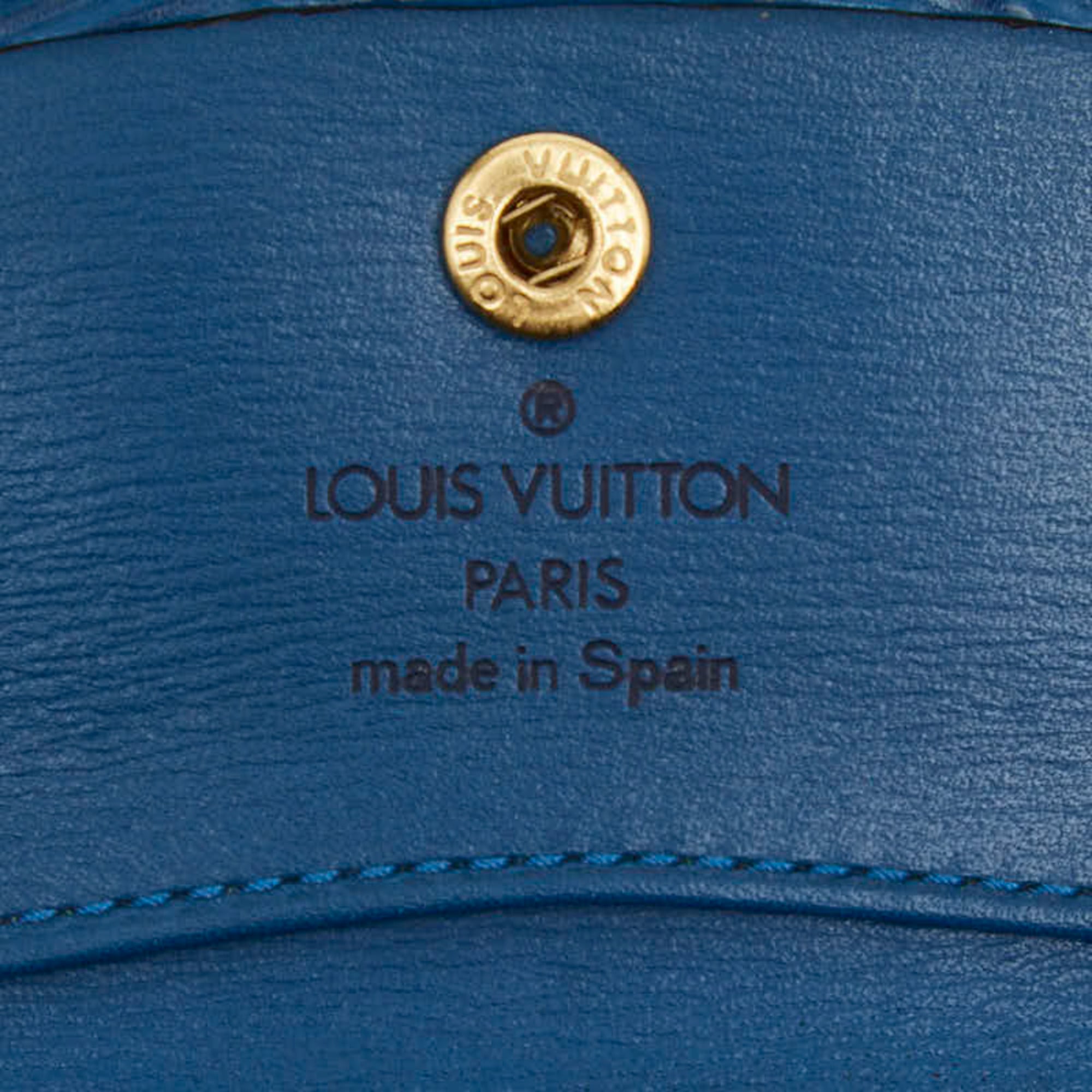 Louis Vuitton Epi Toledo Blue Leather Coin Purse/Coin Case