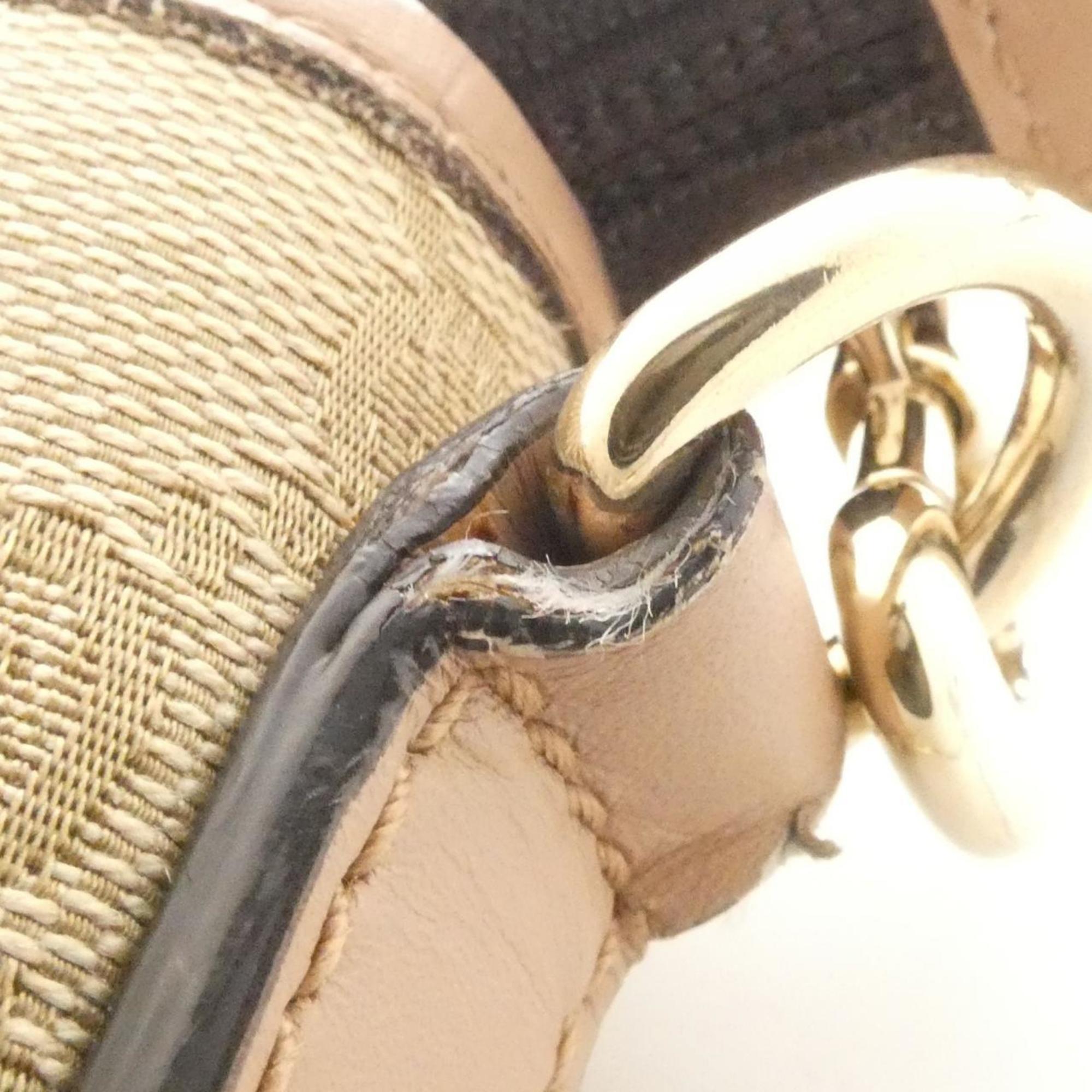Gucci Gg Canvas Beige Pink Gg Canvas Shoulder Bag (Pre-Owned)