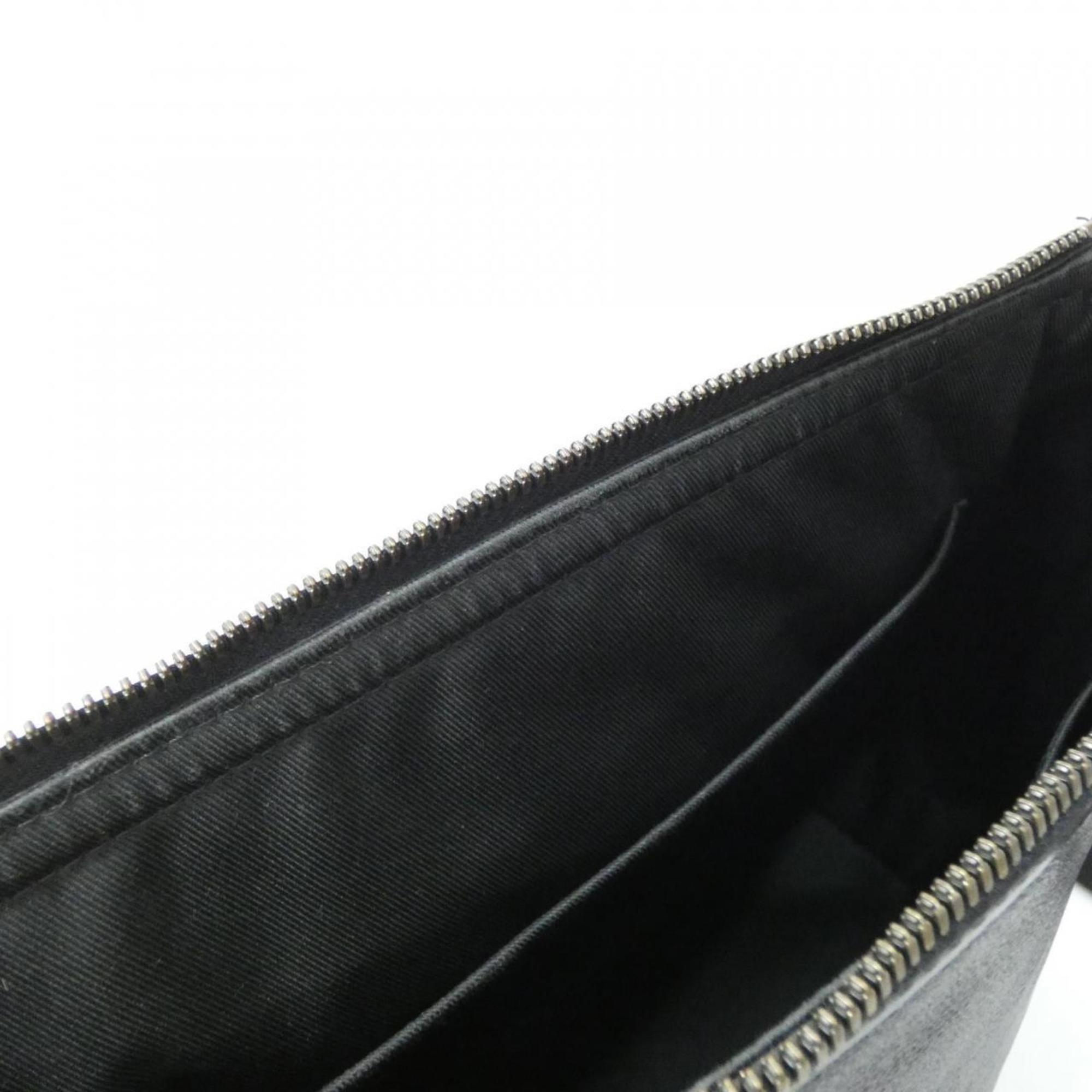 Louis Vuitton Black Coated Canvas Shoulder Bag
