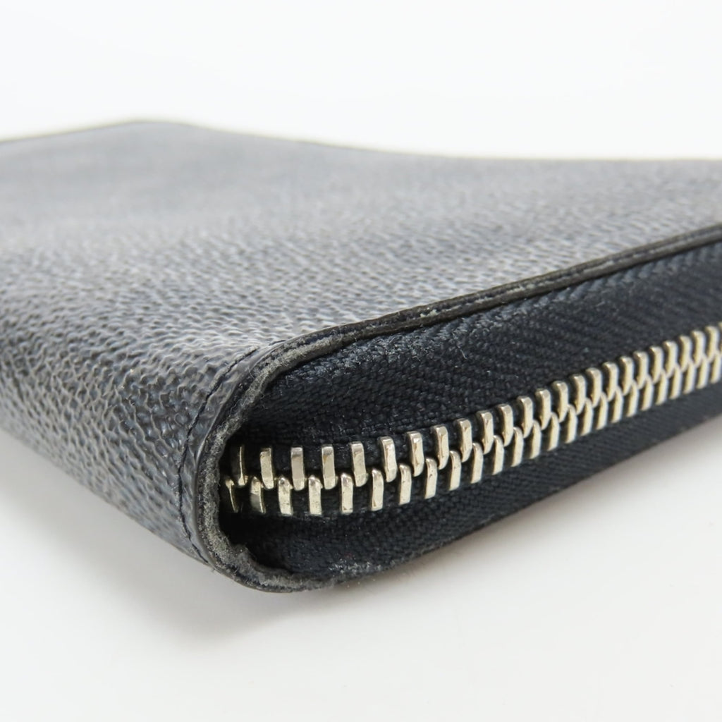 Louis Vuitton Black Gray Damier Graphite Leather Long Wallet