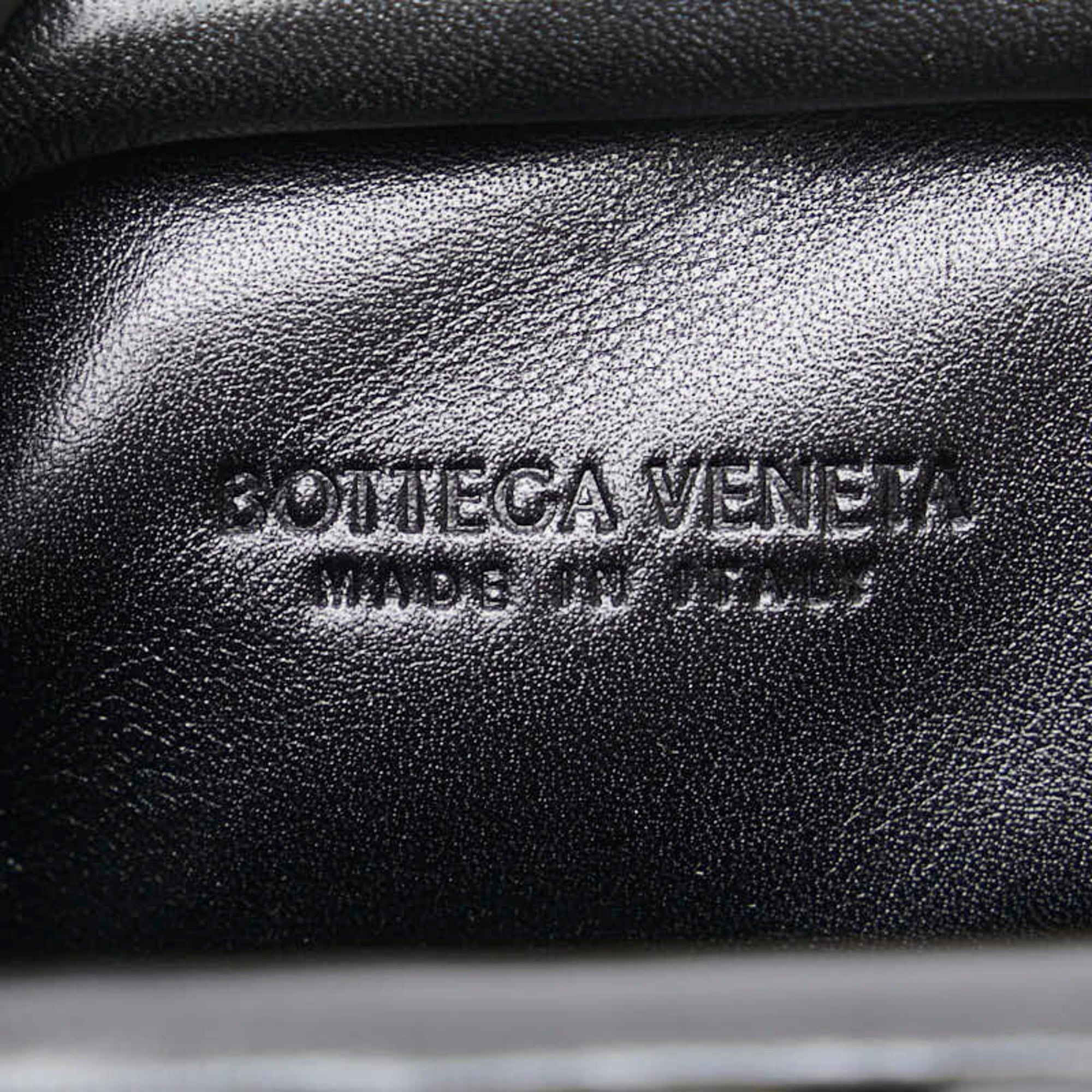 Bottega Veneta Black Leather Coin Purse/Coin Case