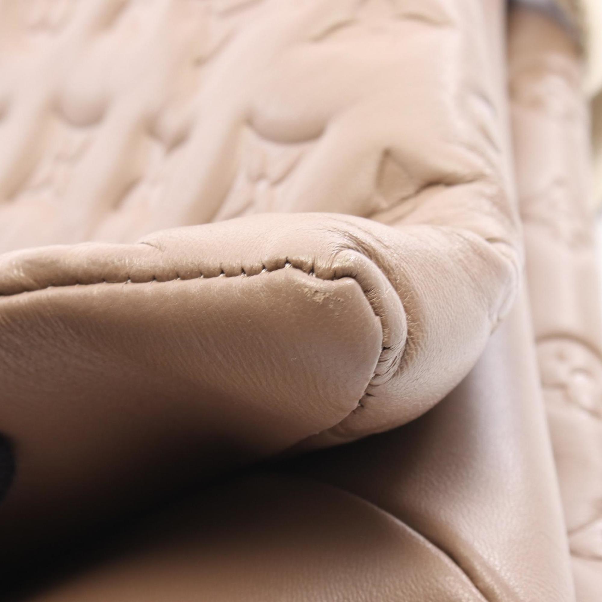 Louis Vuitton Beige Taupe Leather Shoulder Bag
