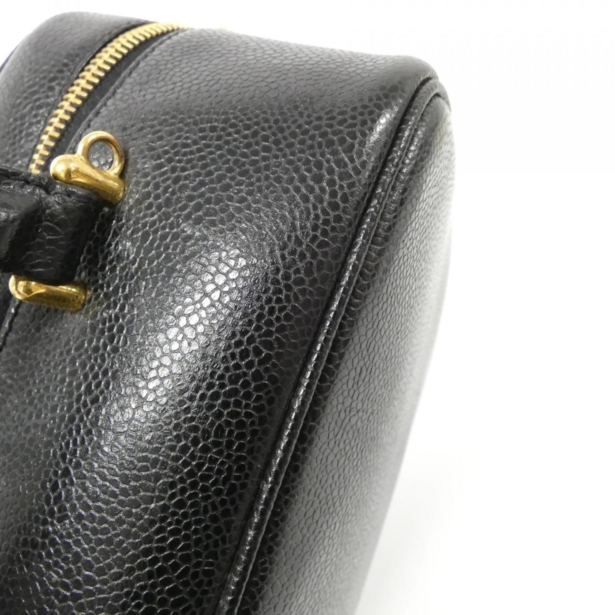 Chanel Black Caviar Leather Handbag