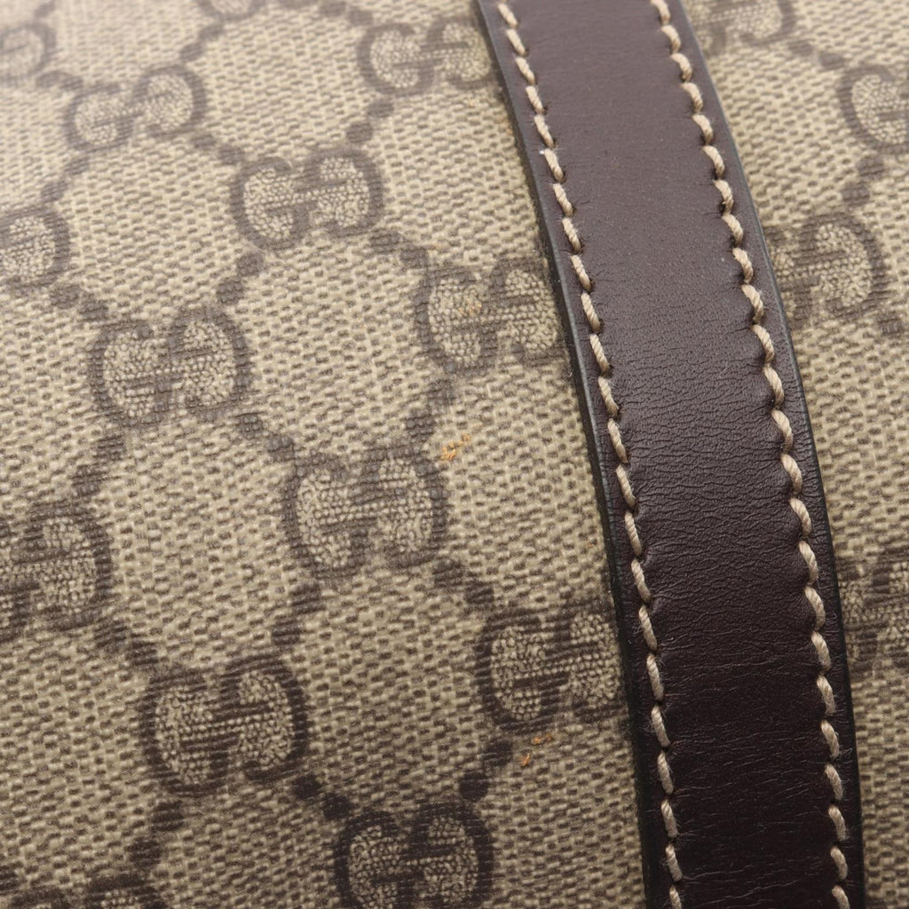 Gucci Beige Brown Pvc Leather Handbag Tote Bag (Pre-Owned)
