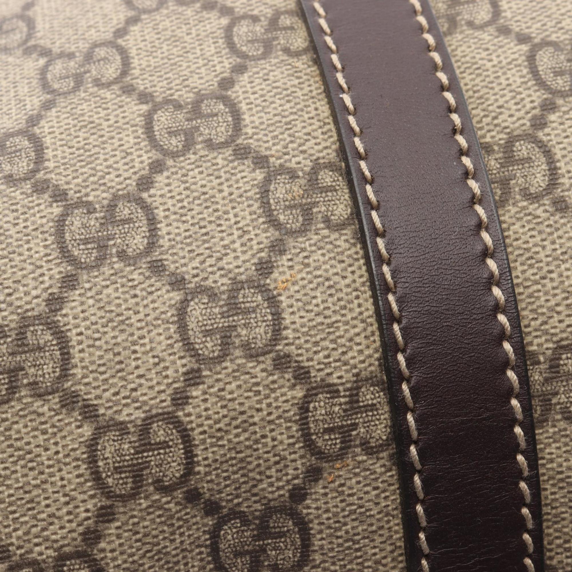 Gucci Beige Brown Pvc Leather Handbag Tote Bag (Pre-Owned)