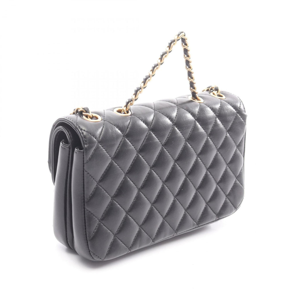 Chanel Black Leather Handbag Shoulder Bag