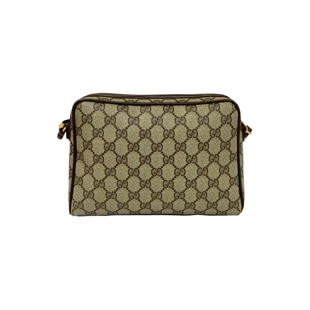 Gucci Brown Leather Pvc Pochette Shoulder Bag (Pre-Owned)