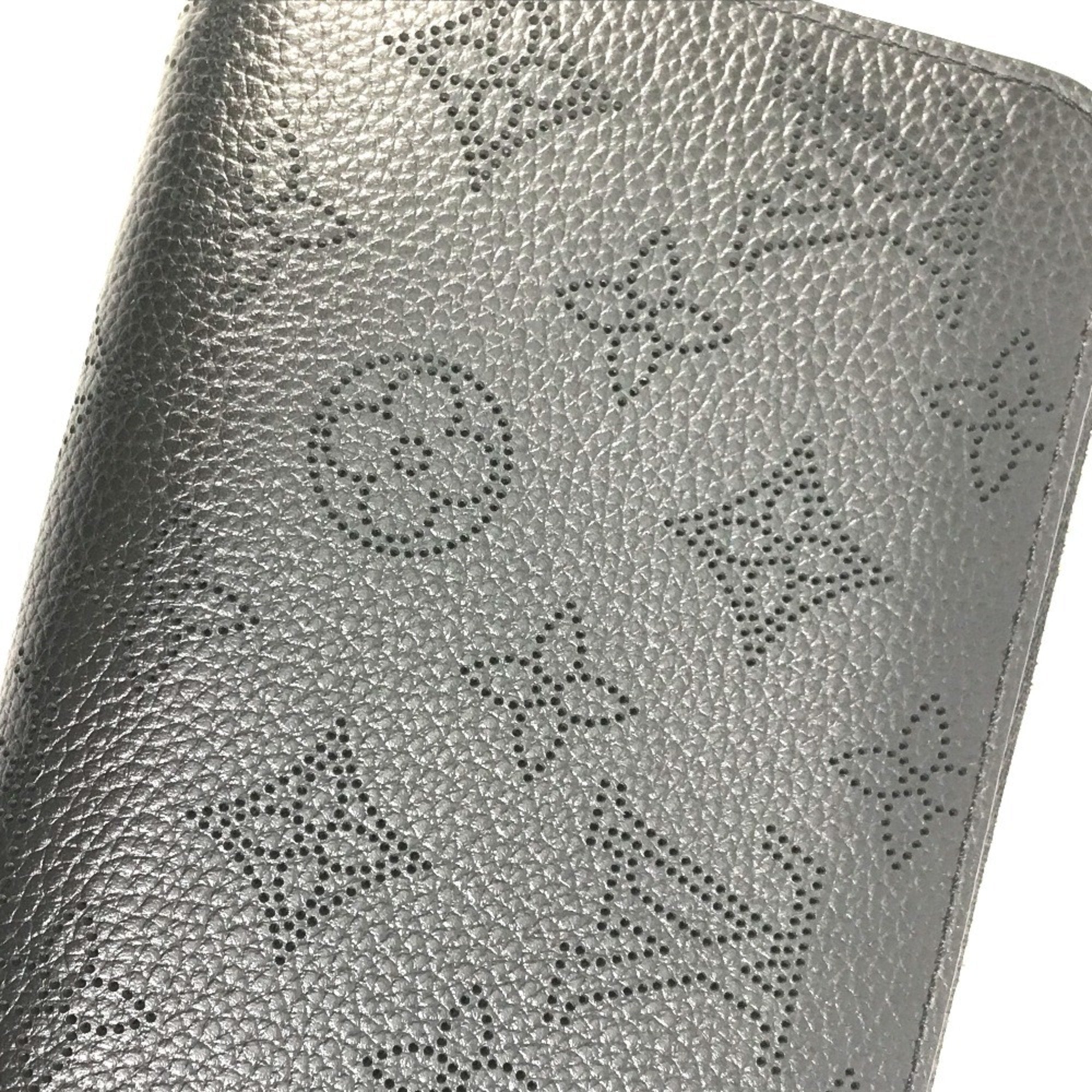 Louis Vuitton Black Mahina Leather Long Wallet