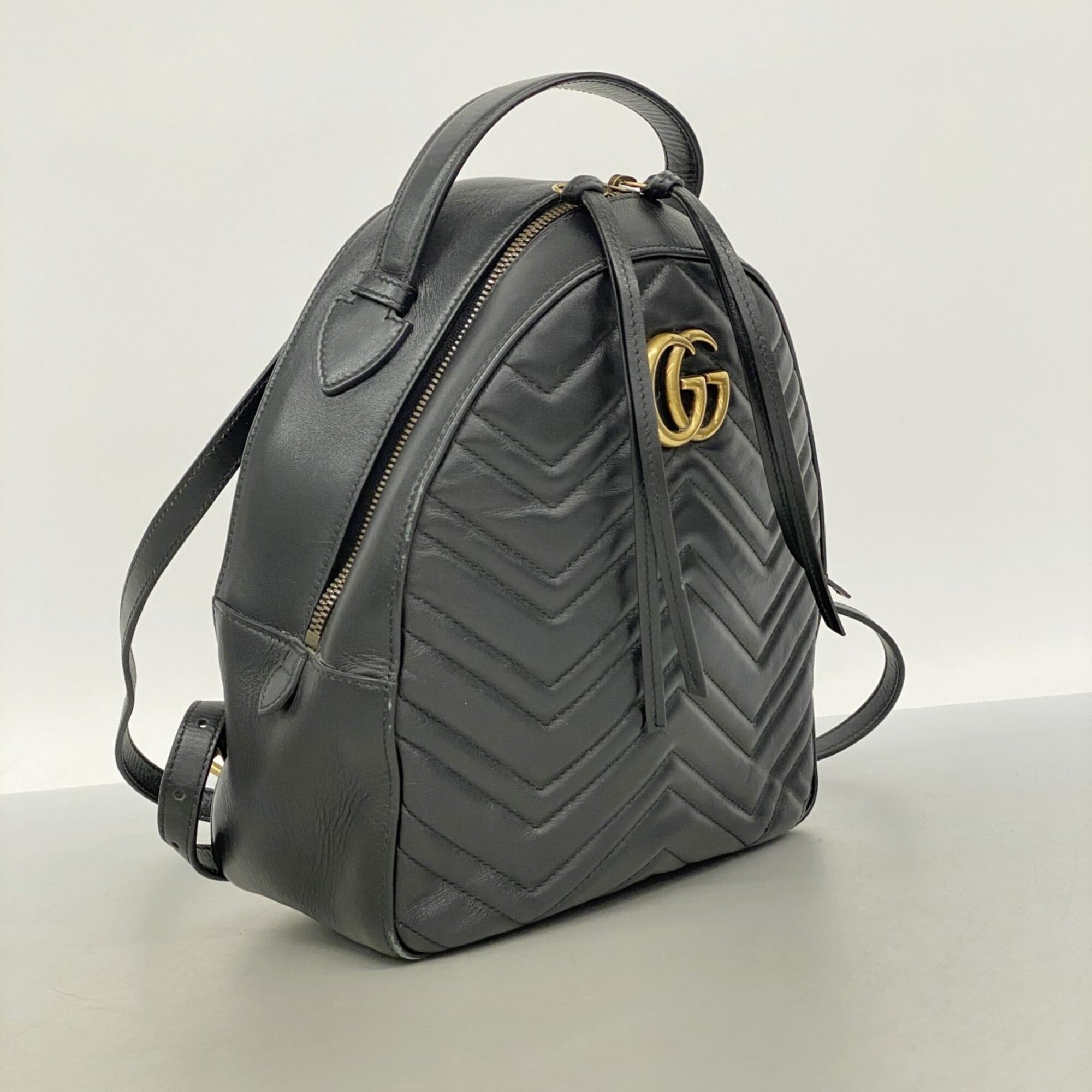 Gucci Black Leather Backpack (Pre-Owned)