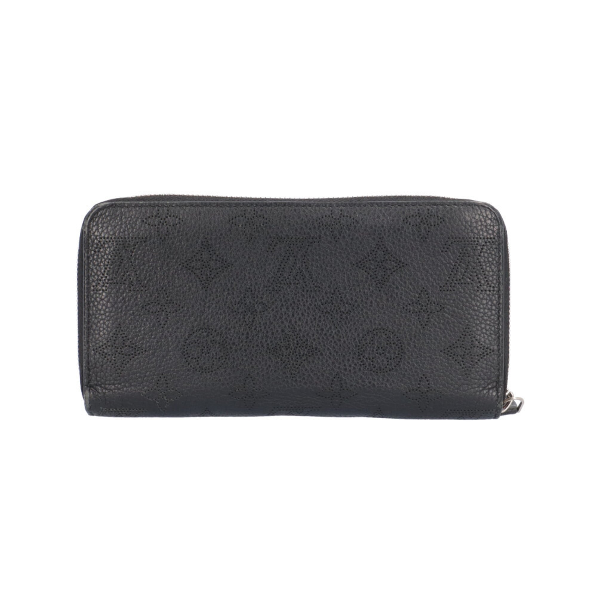 Louis Vuitton Black Mahina Leather Long Wallet