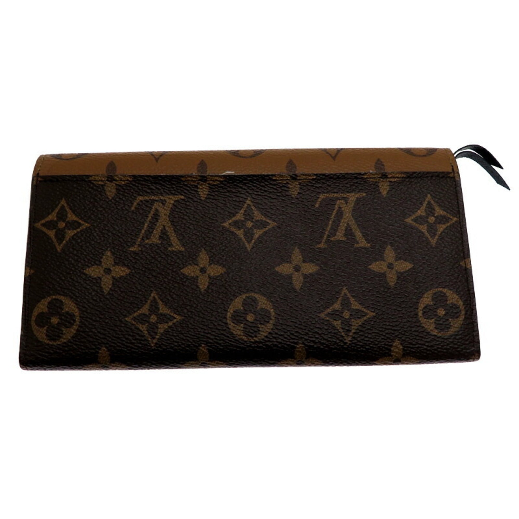 Louis Vuitton Brown Monogram Reverse Long Wallet (Tri-Fold)