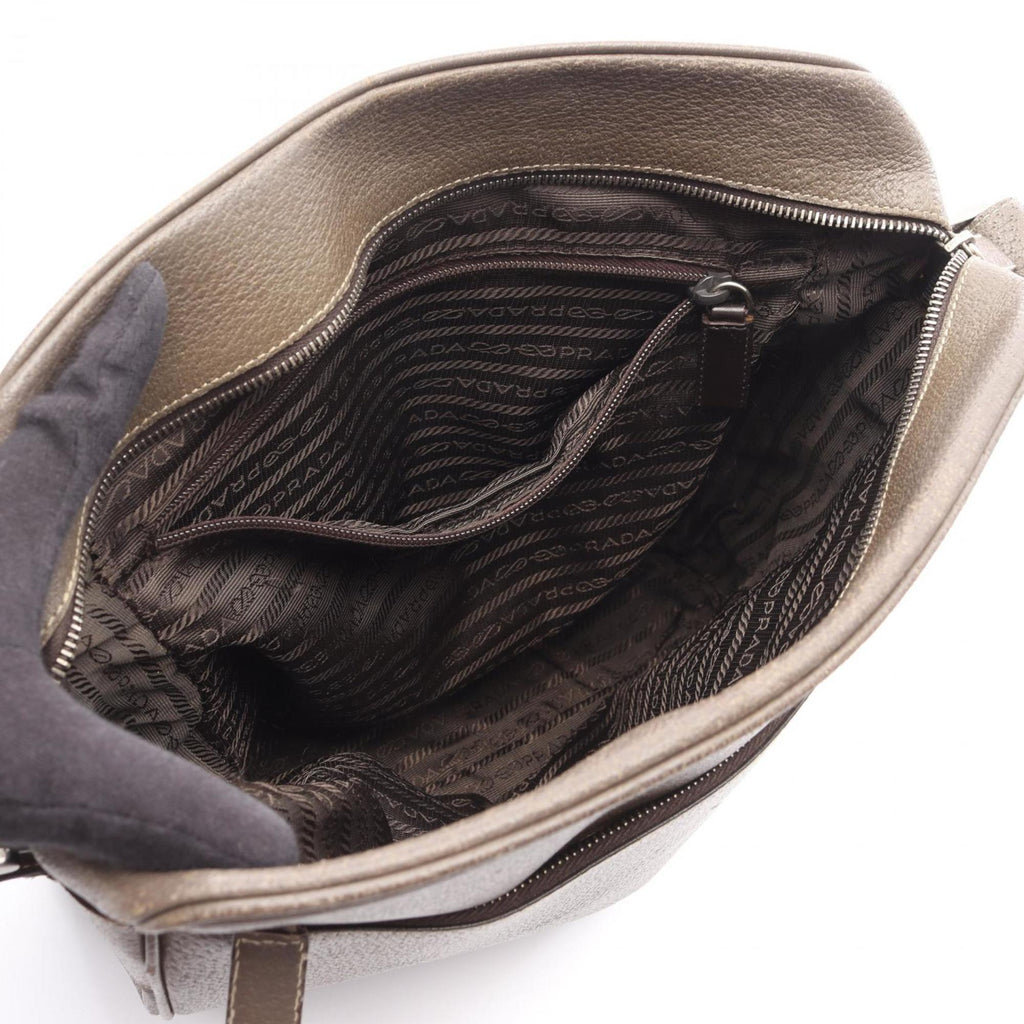Prada Brown Leather Shoulder Bag
