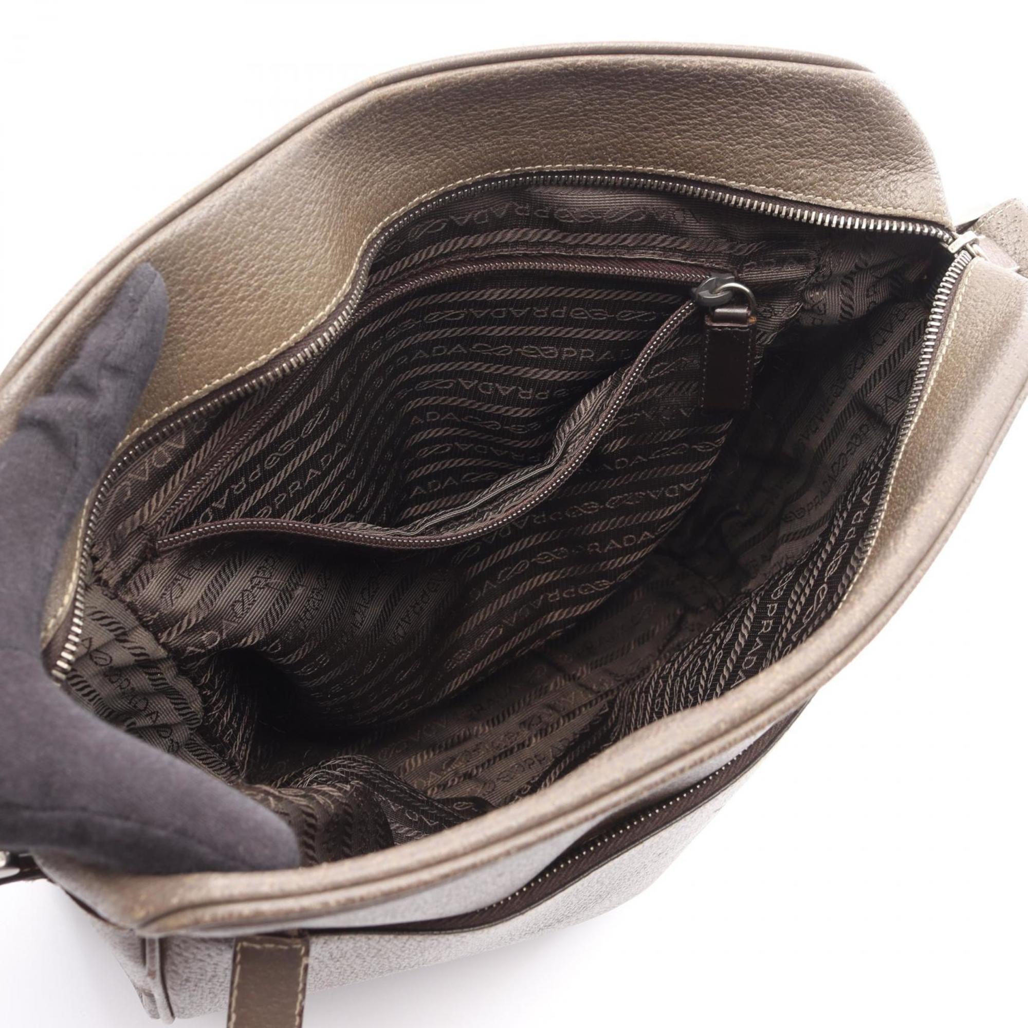 Prada Brown Leather Shoulder Bag