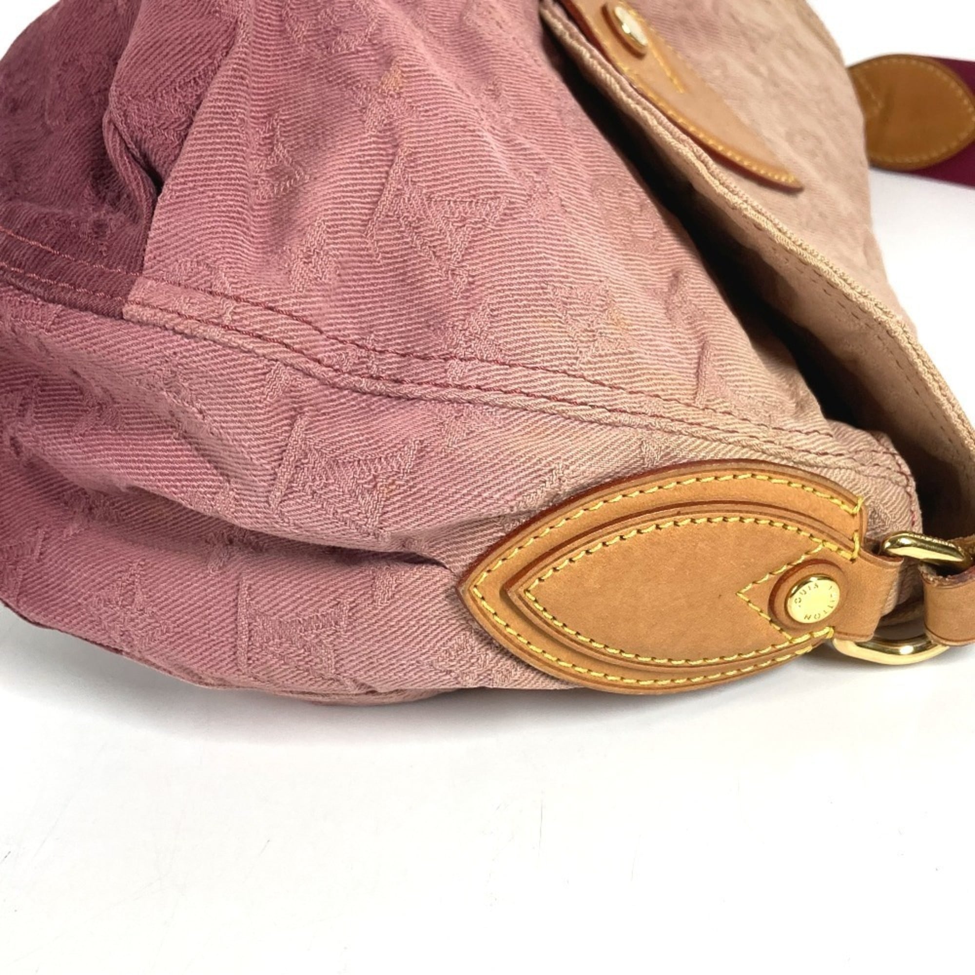 Louis Vuitton Monogram Denim Pink Rouge Fauviste Monogram Denim Shoulder Bag