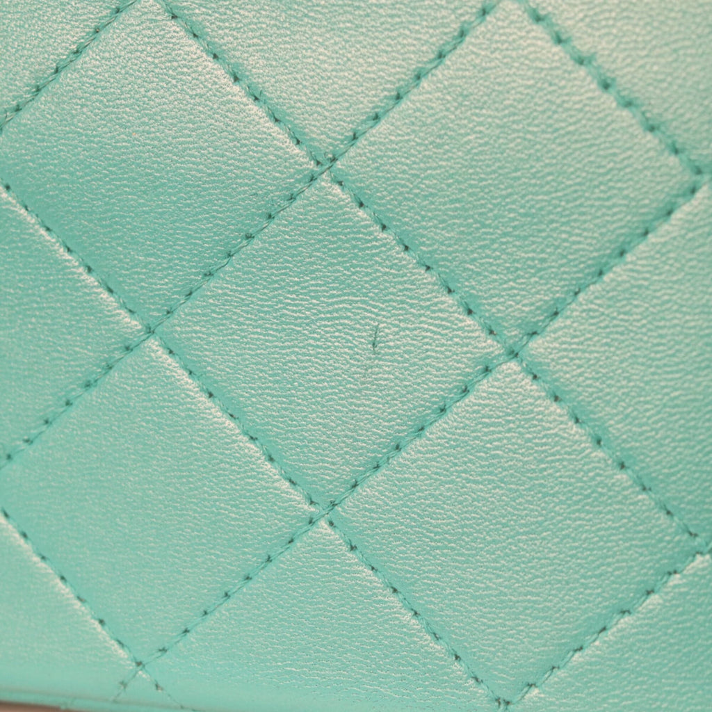 Chanel Emerald Green Leather Shoulder Bag
