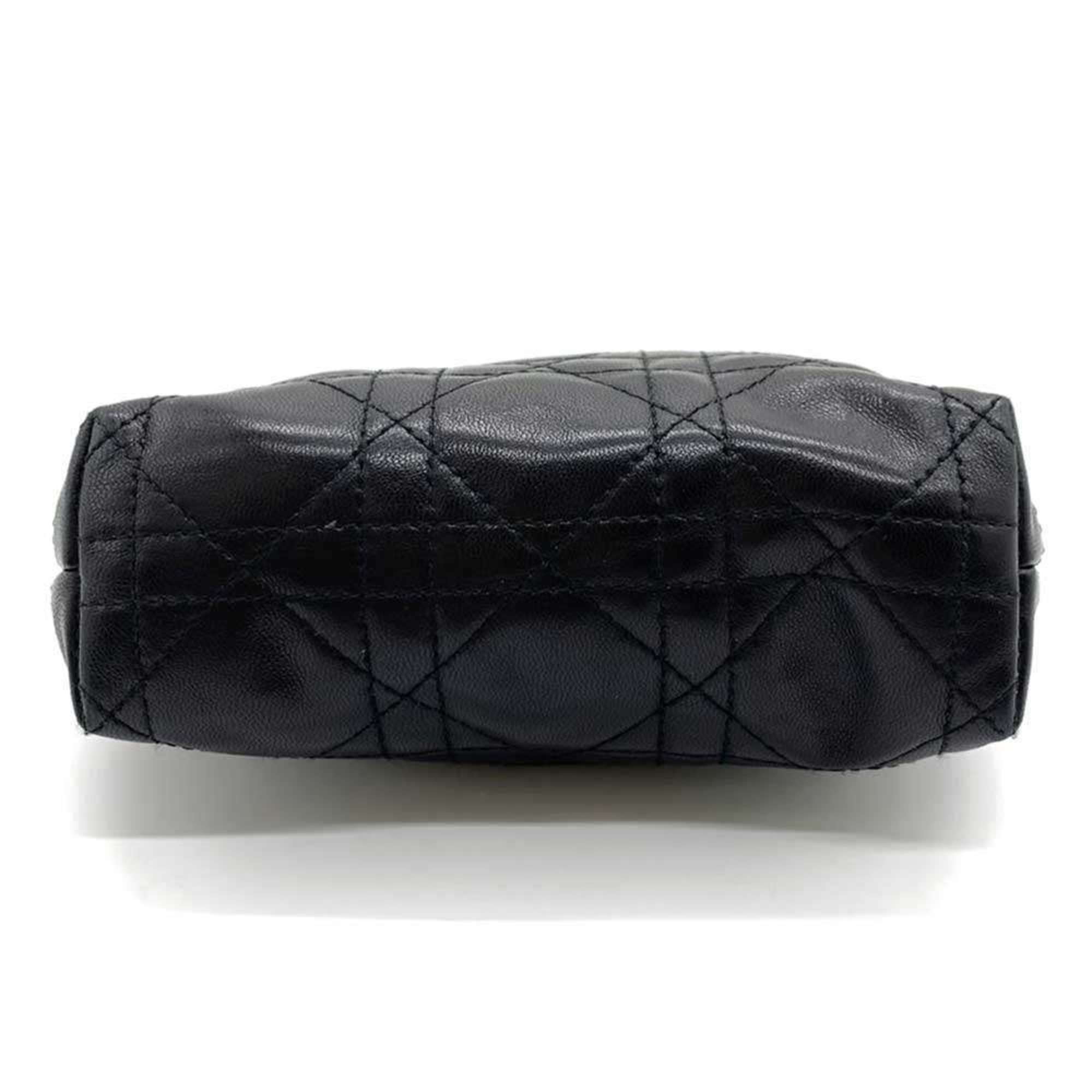 Christian Dior Black Leather Pouch (Pre-Owned)