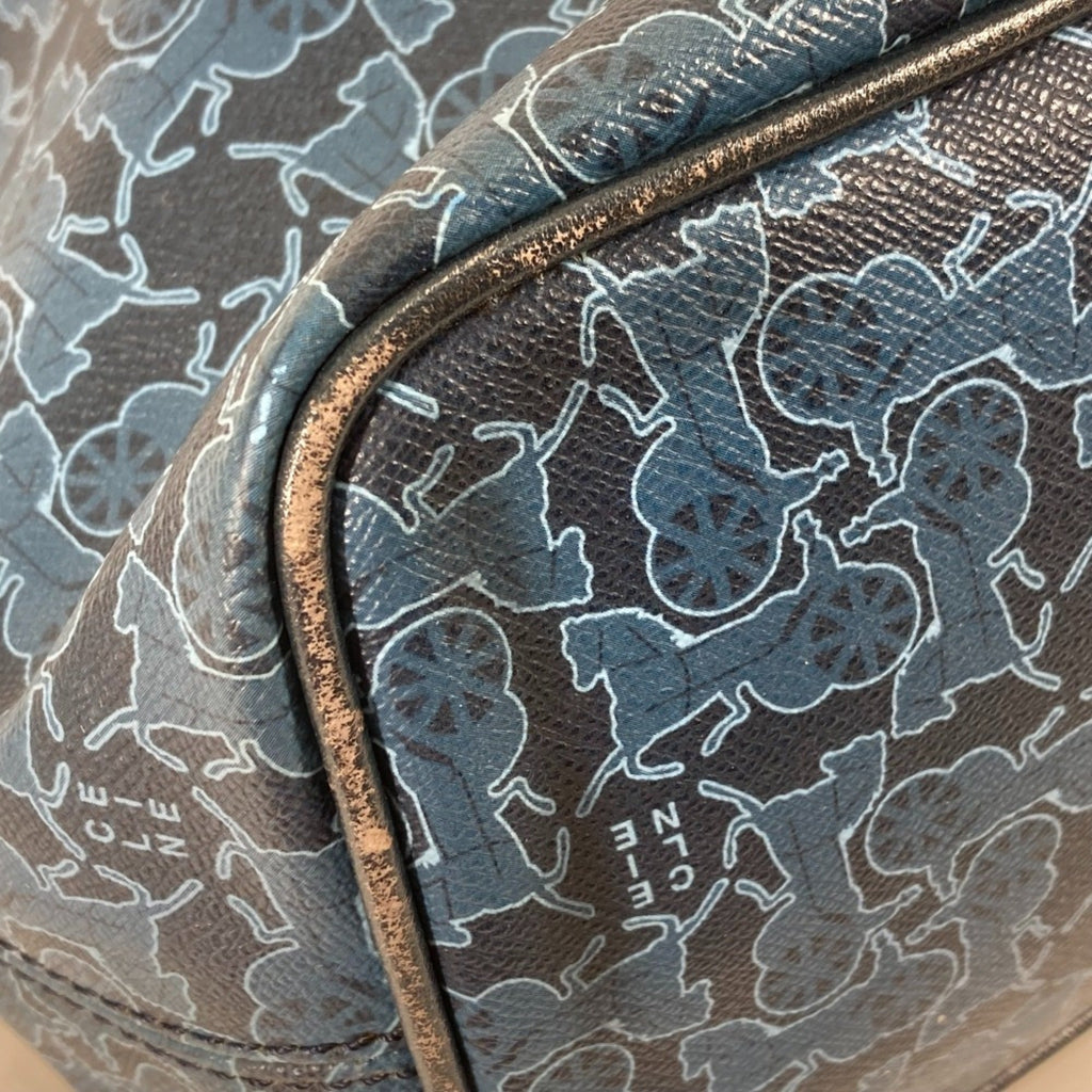 Celine Blue Leather Shoulder Bag