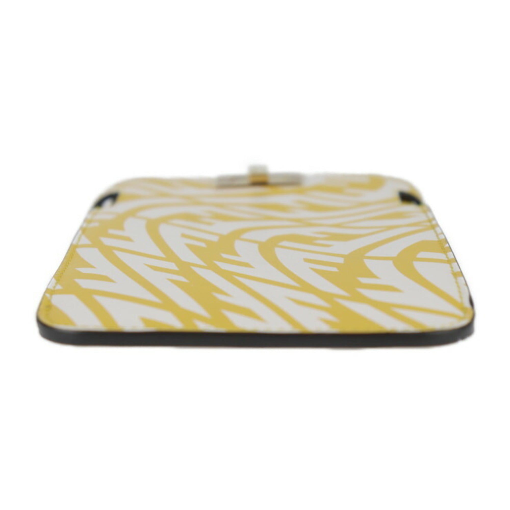 Fendi Yellow Leather Pochette Pouch Shoulder Bag