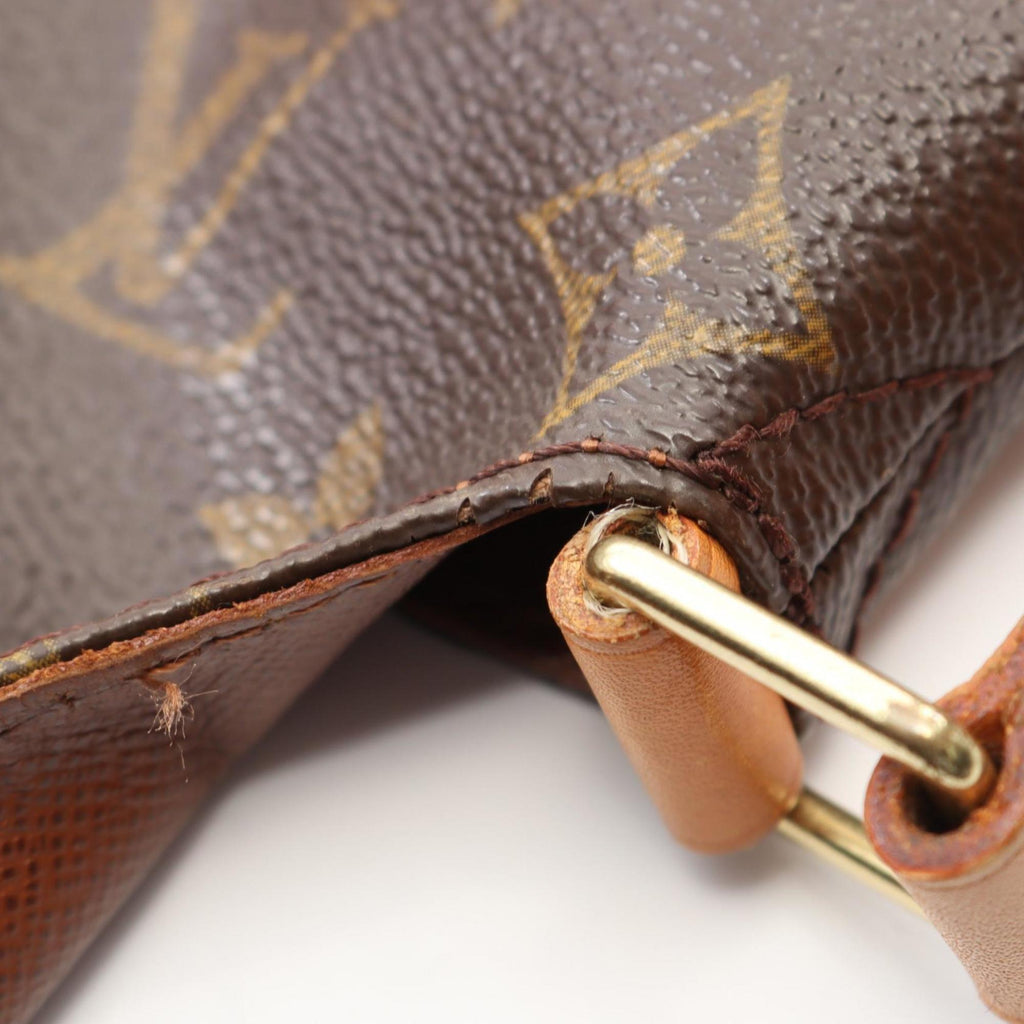 Louis Vuitton Brown Coated Canvas Leather Shoulder Bag