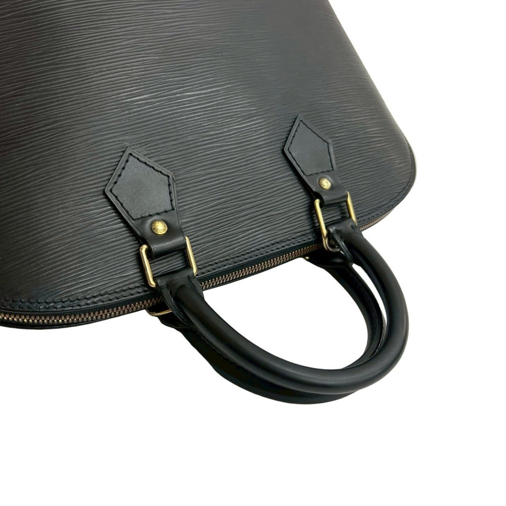Louis Vuitton Black Leather Boston Bag Handbag