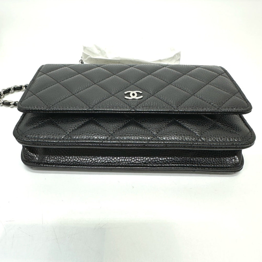 Chanel Black Caviar Leather Shoulder Bag