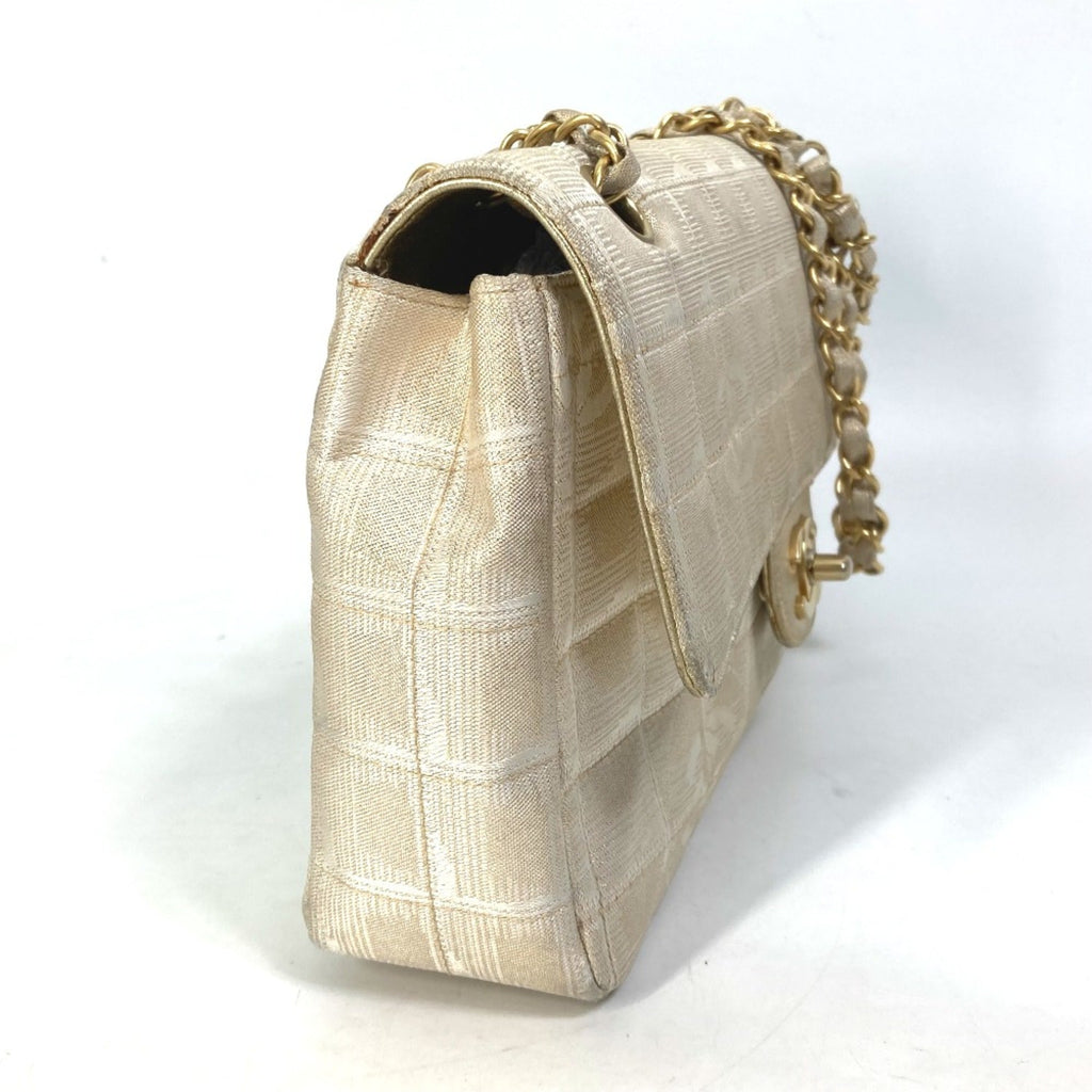 Chanel Beige Cloth Shoulder Bag
