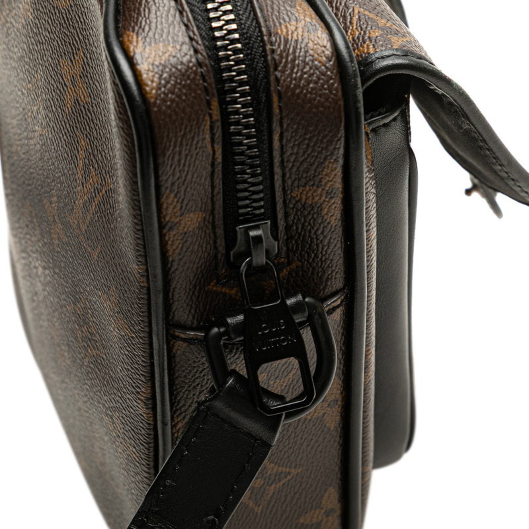 Louis Vuitton Monogram Macassar Black Brown Pvc Leather Shoulder Bag