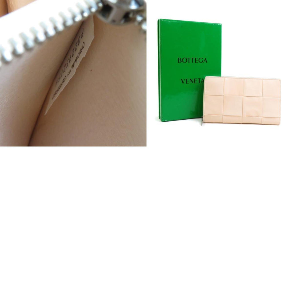 Bottega Veneta Beige Leather Long Wallet (Bi-Fold)