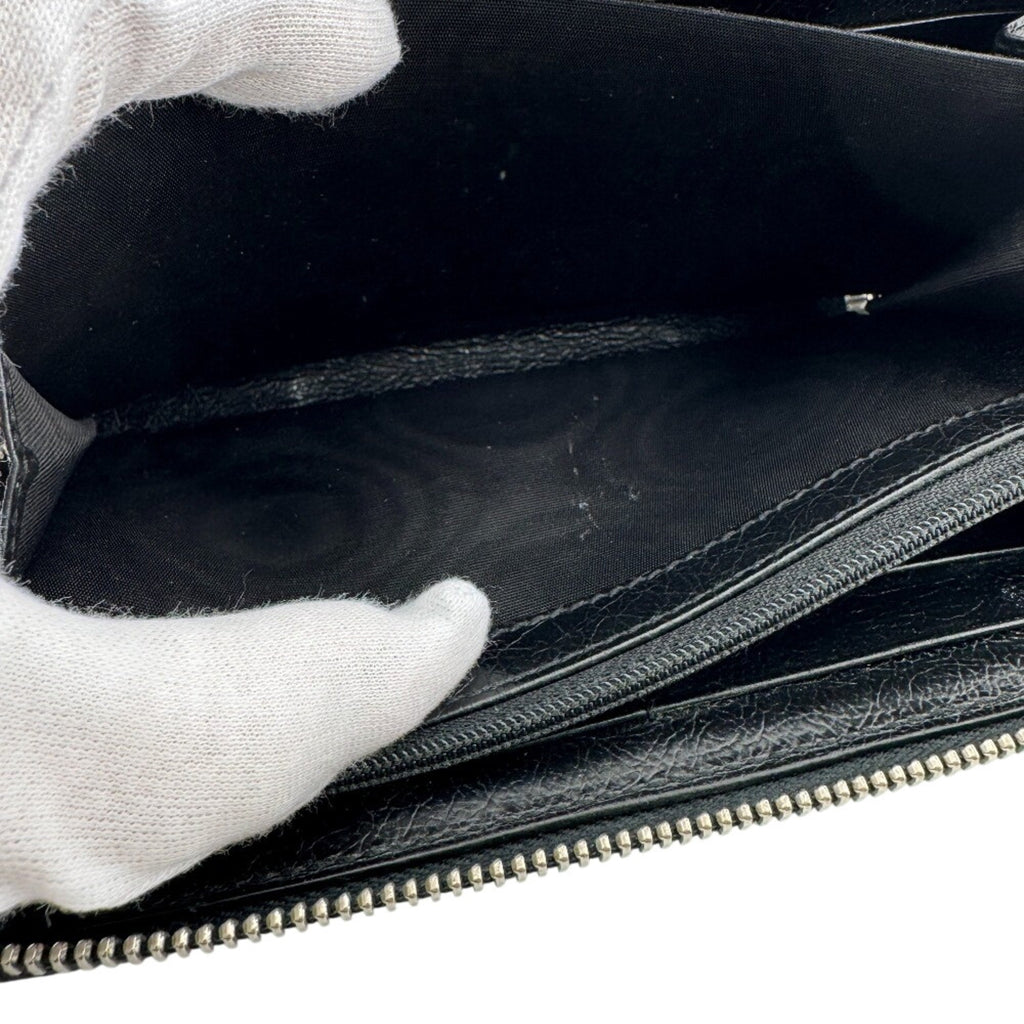 Gucci Black Leather Long Wallet (Bi-Fold) (Pre-Owned)