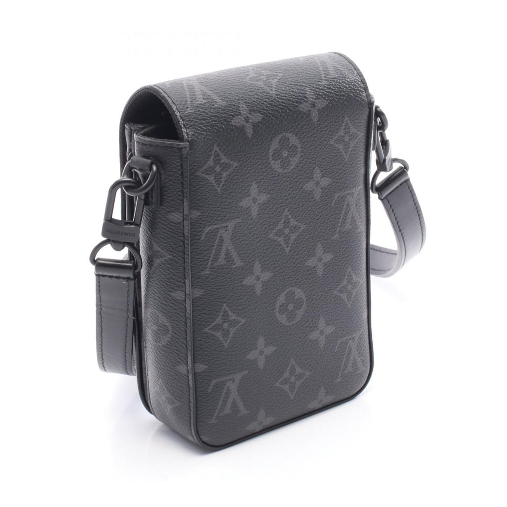 Louis Vuitton Black Coated Canvas Leather Shoulder Bag