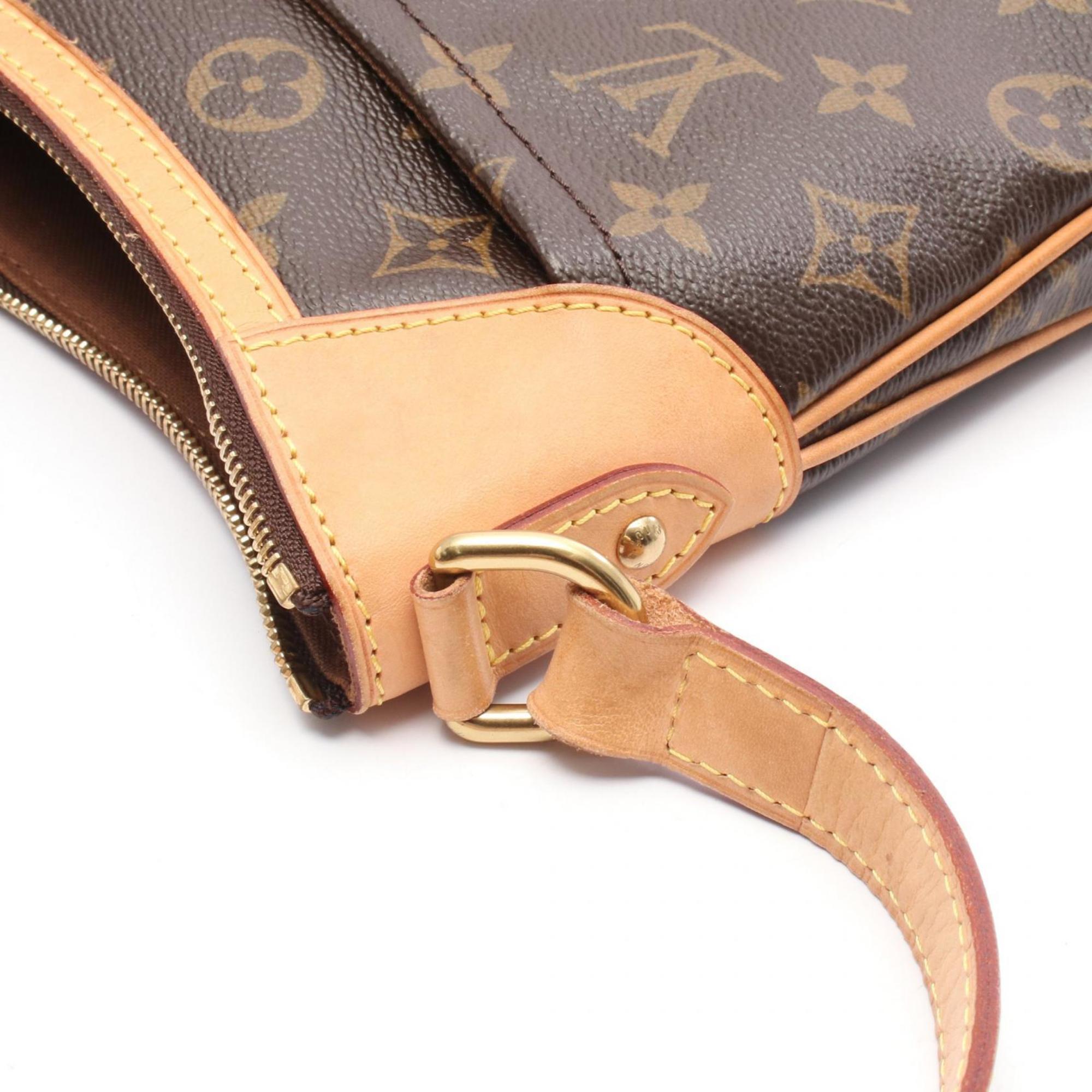 Louis Vuitton Monogram Brown Coated Canvas Leather Shoulder Bag