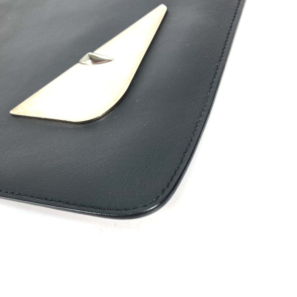 Fendi Black Leather Clutch Bag