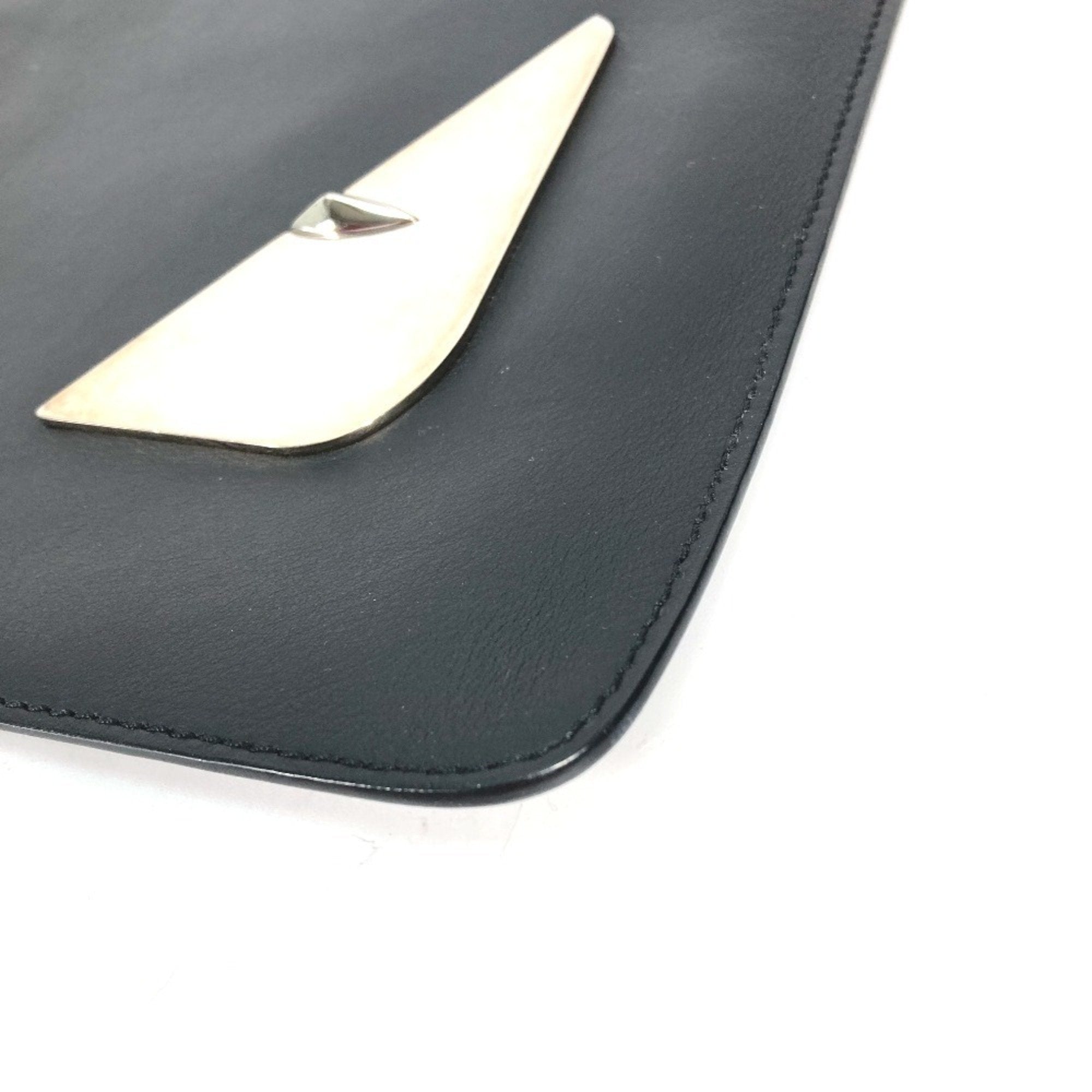 Fendi Black Leather Clutch Bag