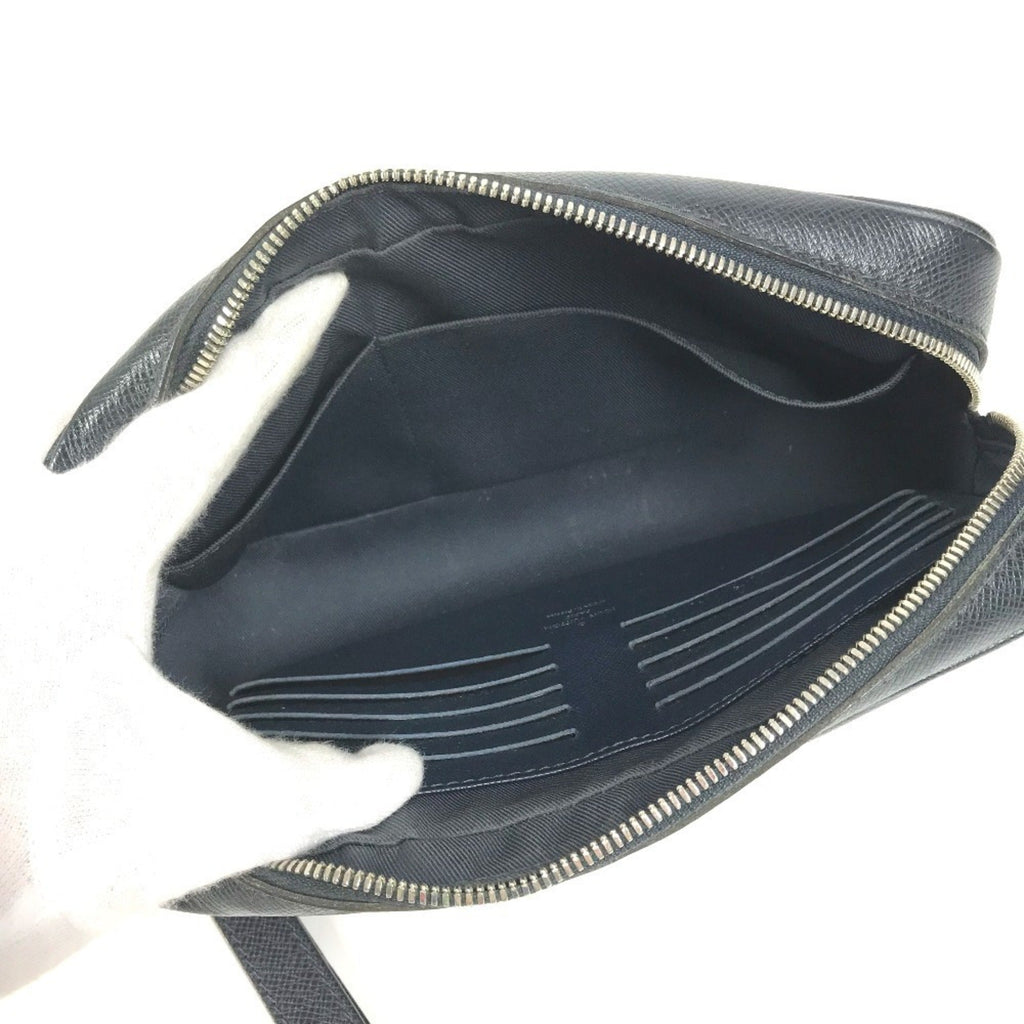 Louis Vuitton Navy Navy Blue Taiga Leather Clutch Bag Pochette Pouch