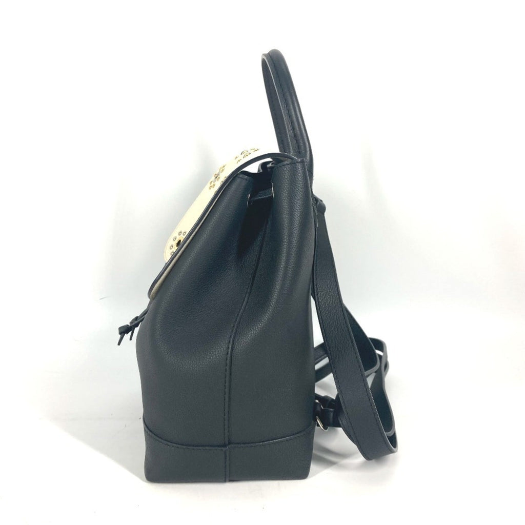 Louis Vuitton Black White Leather Backpack