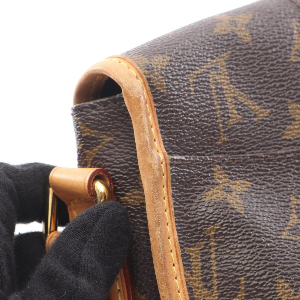 Louis Vuitton Brown Coated Canvas Pvc Monogram Leather Shoulder Bag