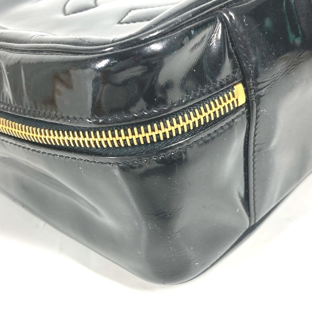 Chanel Black Leather Handbag Vanity Bag
