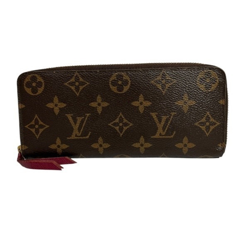 Louis Vuitton Brown Fuchsia Pink Monogram Long Wallet
